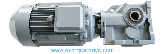 Foot Mounted Helical Bevel Gear Motor Constructed With Cast Iron And 20CrMnTi And Efficiency Up To 95 Percent For Operation